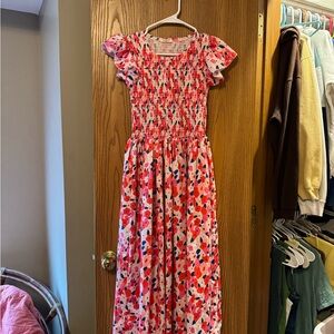 Floral Pink Kids Dress